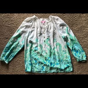 SALE! Lilly Pulitzer Elsa Silk Blouse